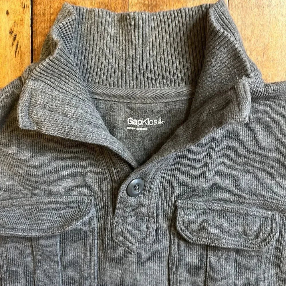 Gap long sleeve shirt size 6 to 7 Gray Pullover Sweater winter cotton cowl neck